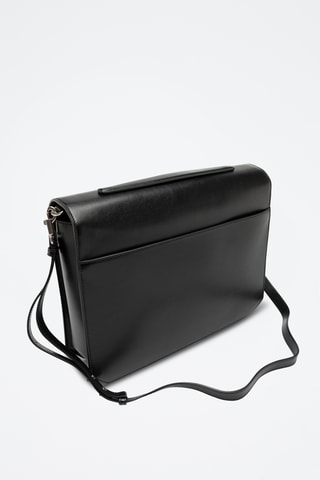 Bandolera de piel - Negro