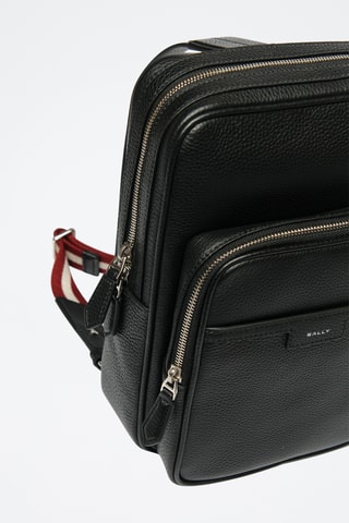 Mochila bandolera de piel - Negro