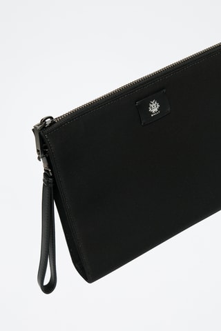 Bolso de mano de piel bovina - Negro