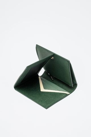 Cartera de piel bovina - Verde oscuro