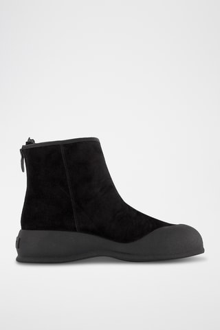 Botas de piel bovina nobuk - Negro