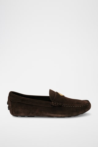 Mocasines de piel bovina nobuk - Marrón oscuro
