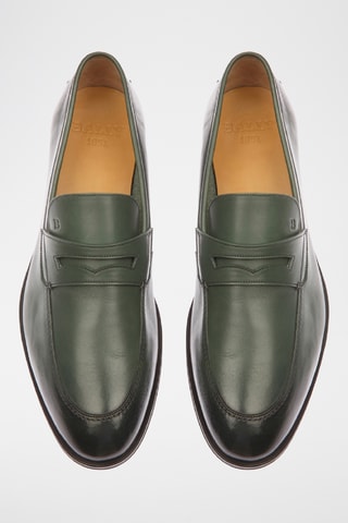 Mocasines de piel bovina - Verde oscuro