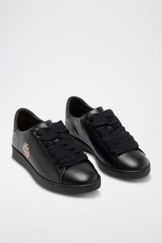 Zapatillas de piel bovina - Negro