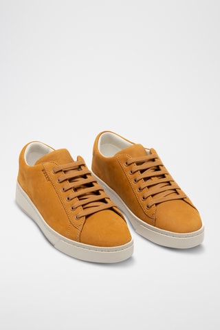 Zapatillas de piel bovina nobuk - Camel