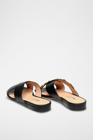 Sandalias de piel - Negro