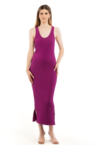 Vestido midi - Fucsia