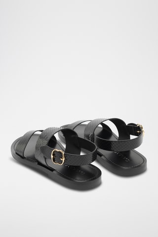 Sandalias de piel caprina - Negro