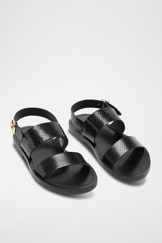 Sandalias de piel caprina - Negro
