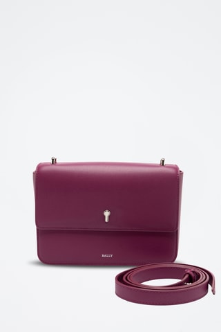 Bandolera de piel bovina - Fucsia