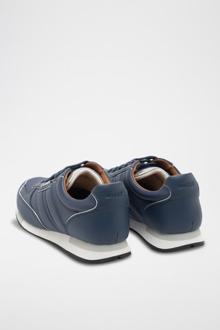 Zapatillas de piel - Azul oscuro