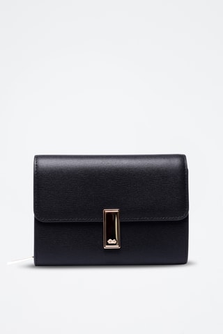 Cartera de piel bovina - Negro