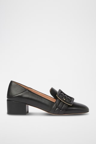 Zapatos de piel bovina de tacón - Negro
