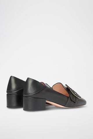Zapatos de piel bovina de tacón - Negro