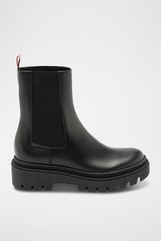Botines Chelsea de piel - Negro