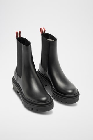 Botines Chelsea de piel - Negro