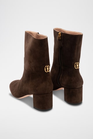 Botines de piel caprina - Marrón