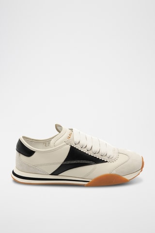 Zapatillas de piel bovina - Beige
