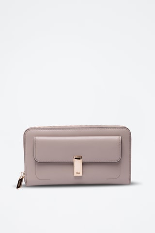 Cartera de piel bovina - Gris