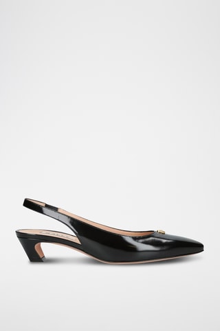 Zapatos de piel de tacón - Negro