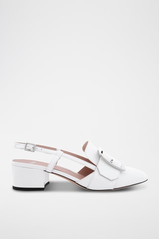 Zapatos de piel bovina de tacón - Blanco