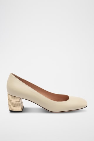 Zapatos de piel bovina de tacón - Crudo