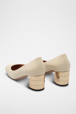 Zapatos de piel bovina de tacón - Crudo
