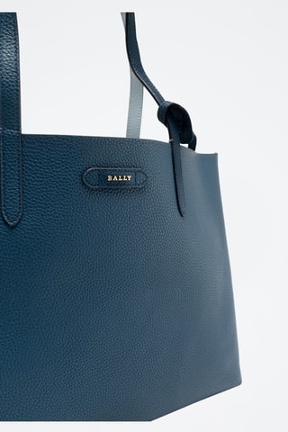 Bolso shopper y bolso de mano de piel - Azul cobalto