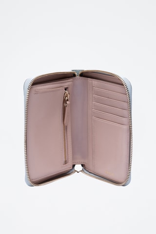 Cartera de piel - Azul claro