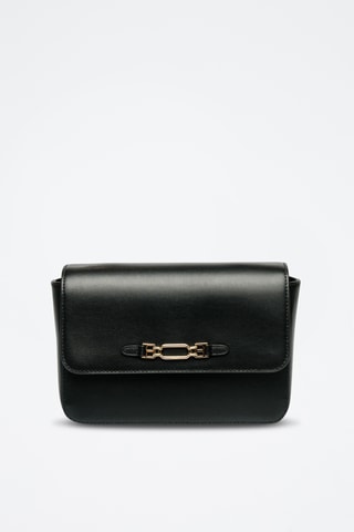 Bandolera de piel - Negro