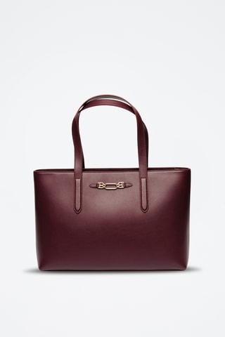 Bolso shopper de piel - Burdeos