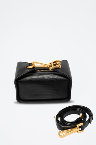 Bandolera de piel bovina - Negro