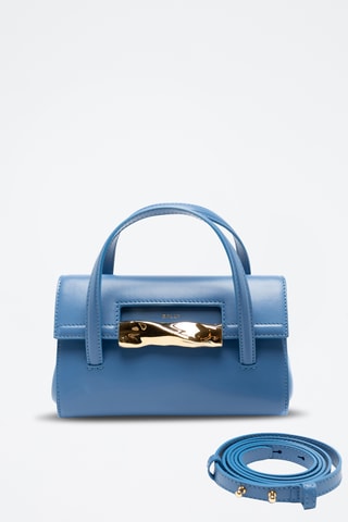 Bolso de piel bovina - Azul claro