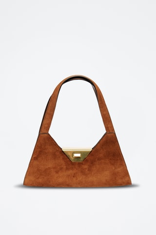 Bolso de piel bovina nobuk - Marrón