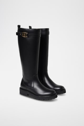 Botas de piel - Negro