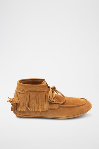 Mocasines de piel bovina nobuk - Camel