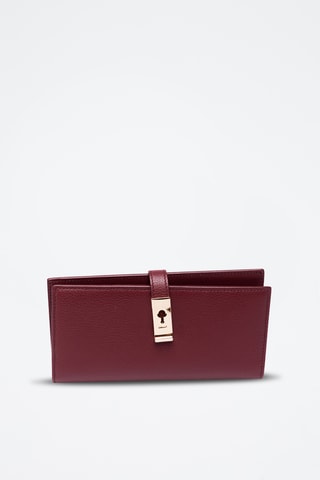 Cartera de piel - Burdeos
