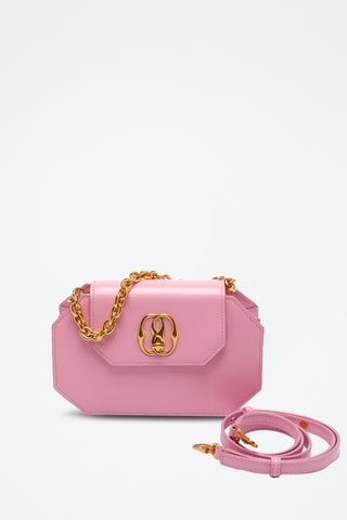 Bandolera de piel bovina - Rosa
