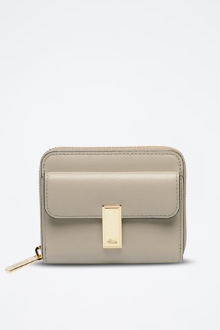 Cartera de piel bovina - Gris