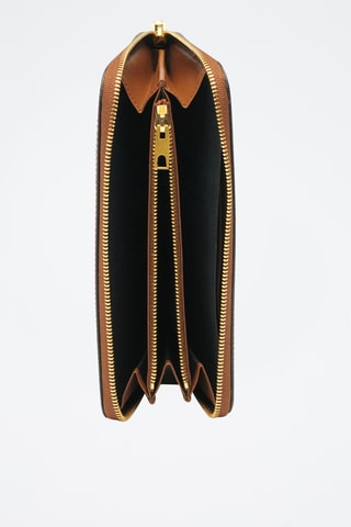 Cartera de piel - Camel