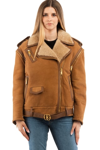 Chaqueta de piel de cordero - Marrón