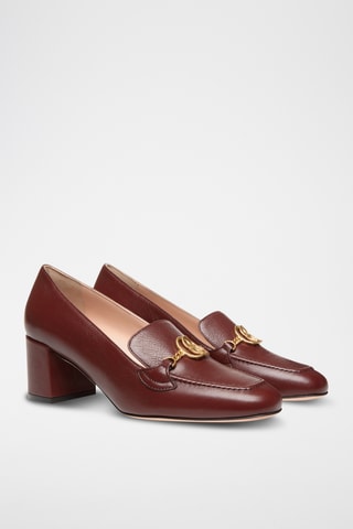 Zapatos de piel caprina de tacón - Burdeos