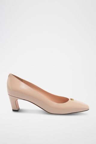Zapatos de piel bovina de tacón - Nude
