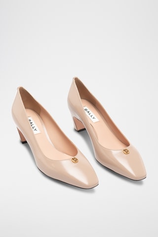 Zapatos de piel bovina de tacón - Nude