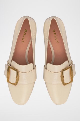 Zapatos de piel bovina de tacón - Beige