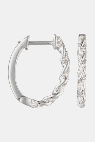Créoles Trenzas - Or blanc et diamants