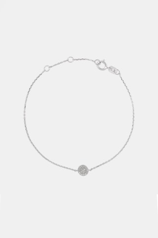 Bracelet Mini Rond - Or blanc et diamants