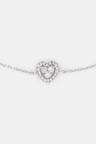 Gourmette Isis - Or blanc et diamants