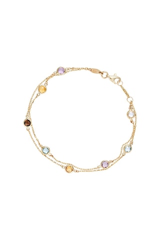 Bracelet Colormix - Or jaune et améthystes, topazes, citrines et quartz