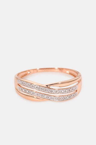 Bague Curl - Or rose et diamants